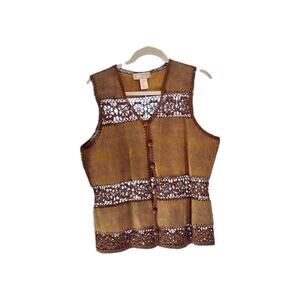 S.m.h. Size L Unisex Vintage Leather Vest